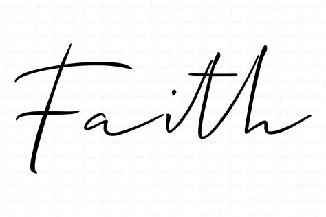 Faith Black Scripted Inspirational Image Graphic By Agnes Belle