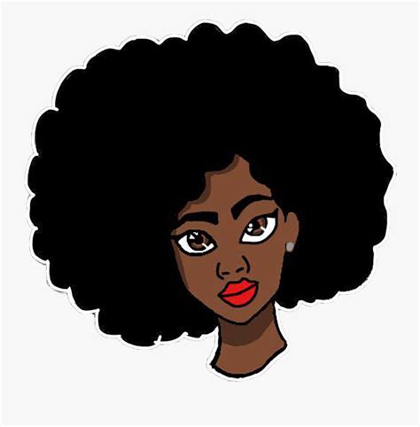 Clip Art Girl With Afro Cartoon Afro Free Transparent Clipart
