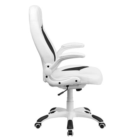 Leather, desk chairs office & conference room chairs : Ergonomic Home High Back White Leather Executive Swivel ...