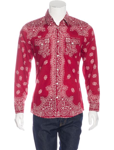 Gucci Bandana Print Button Up Shirt Clothing Guc147816 The Realreal