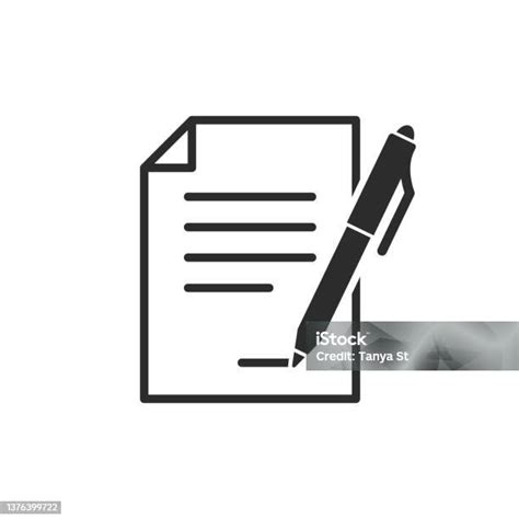 Dokumen Kontrak Dengan Pena Perjanjian Dengan Tanda Tangan Ilustrasi