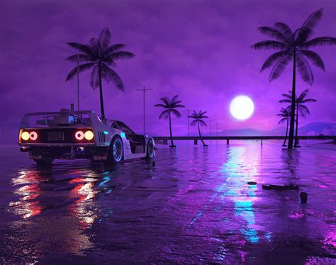 Retro Wave Cars Wallpapers Wallpaper Cave