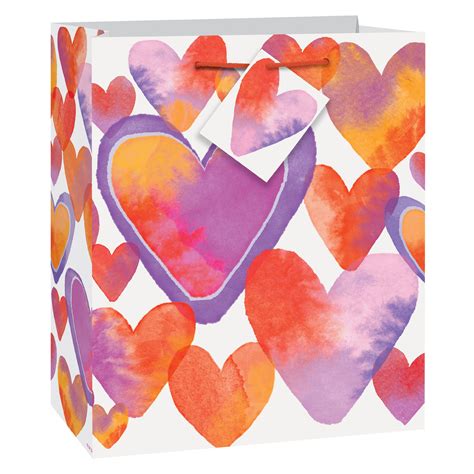 Unique Industries Assorted Colors Heart Valentines Day T Bags