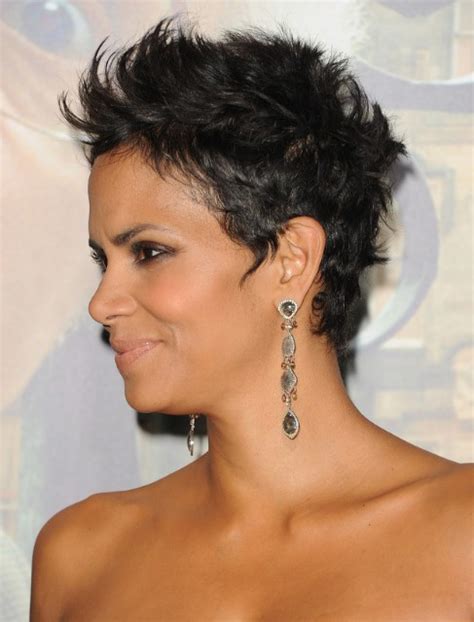 Halle Berry Black Cropped Pixie Haircuts Popular Haircuts