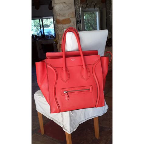 C Line Handbags Red Leather Ref Joli Closet