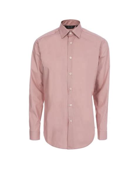 Paul Smith Mens Tailored Fit Dusty Pink Cotton Shirt In Pink For Men