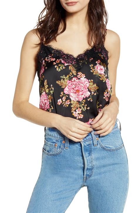 Bp Lace Trim Satin Camisole Top Available At Nordstrom Satin Camisole Fashion Top Street Style