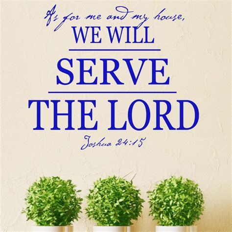 We Will Serve The Lord Religious Quote Wall Sticker Decal World Of