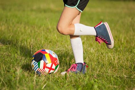Girl Playing Soccer Stock Image Image Of Ball Sport 134150955
