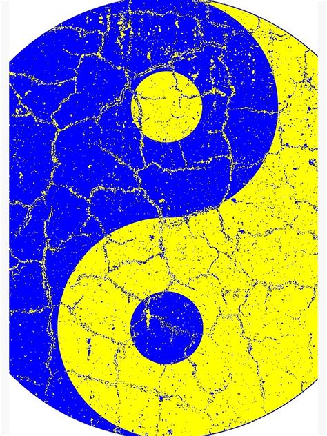 Blue And Yellow Chinese Yin Yang Symbol Spiral Notebook For Sale By