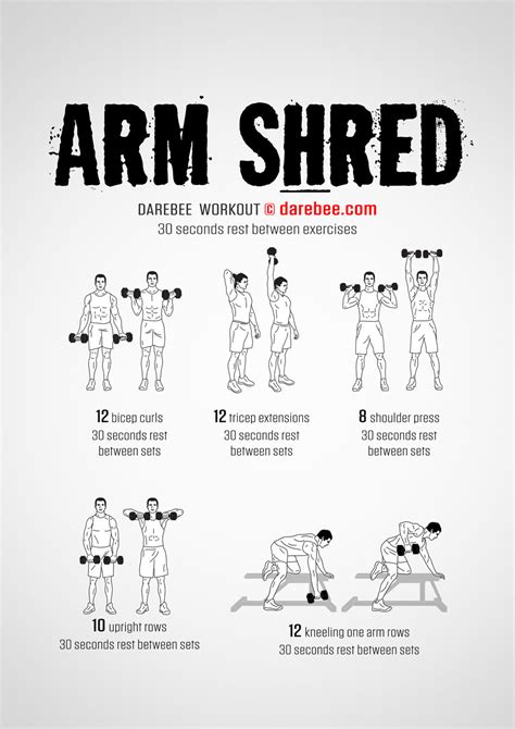 Arms Day Workout Printable Background Arm And Back Workout