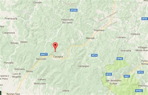 Terremoto Oggi a Firenze: scossa di magnitudo 2 vicino a Casaglia