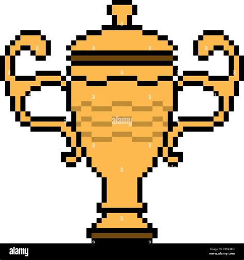Vector Pixel Art Prize Cup Isolated Stock Vector Image And Art Alamy