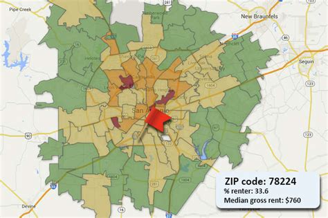 San Antonio Zip Codes With The Highest Percent Of Renters San Antonio