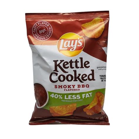 Lays Kettle Cooked Smoky Bbq 40 Less Fat 137oz Candy Funhouse