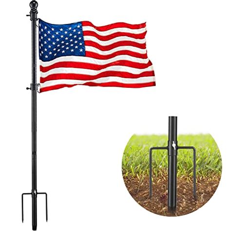 Black Flag Poles For Outside In Ground 83ft Flag Pole For House With