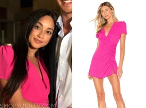The Bachelor Season 24 Episode 4 Victoria Fs Hot Pink Ruched Mini