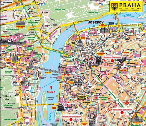 Find Map Of Prague Czech Republic Prague Tourist Sights And Schedules Prague 1 Find