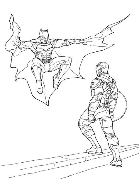 Batman Vs Capitan America Coloring Page Download Print Or Color