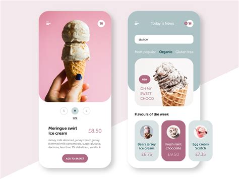 Ice Cream Shop App Concept Uplabs