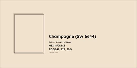 Sherwin Williams Champagne Sw 6644 Paint Color Codes Similar Paints