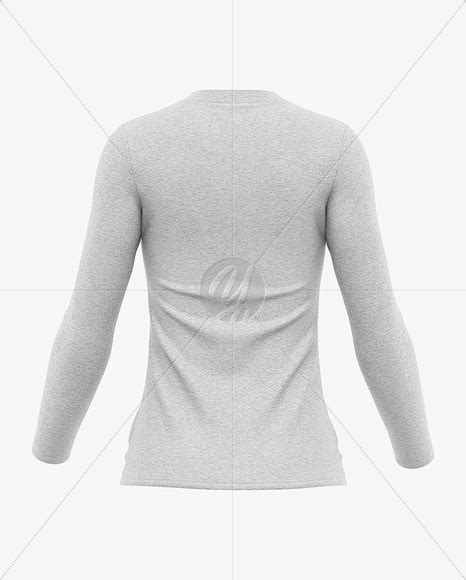 609 Womens Long Sleeve T Shirt Mockup Front Half Side View Amazing Psd