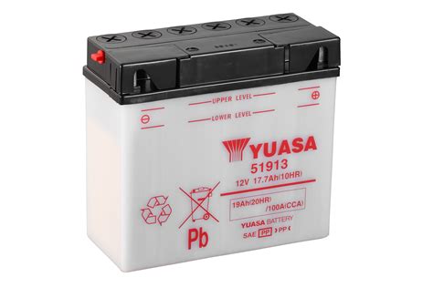 Yuasa Motorcycle Battery 51913 12V 19(20HR) From County Battery