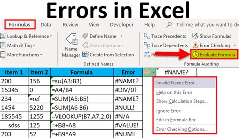 Errors In Excel Laptrinhx