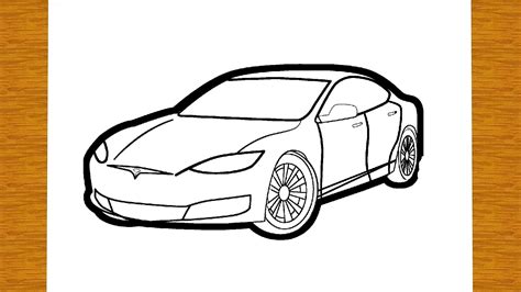 COME DISEGNARE UNA BELLISSIMA TESLA MODEL S | Disegni facili ed
