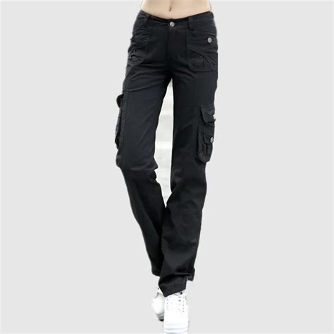 Summer Style Military 100 Cotton Cargo Pants Women Loose Trousers