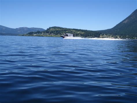Boat On The Shuswap Lake Salmon Arm British Columbia Canada Summer