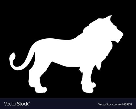 Lion Silhouette Isolated Royalty Free Vector Image