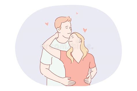Amor Namoro Romance Relacionamento Juntos Conceito De Casal Ilustração