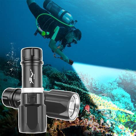 High Power Diving Flashlight Ip68 Highest Waterproof Diving J2x1 Ebay