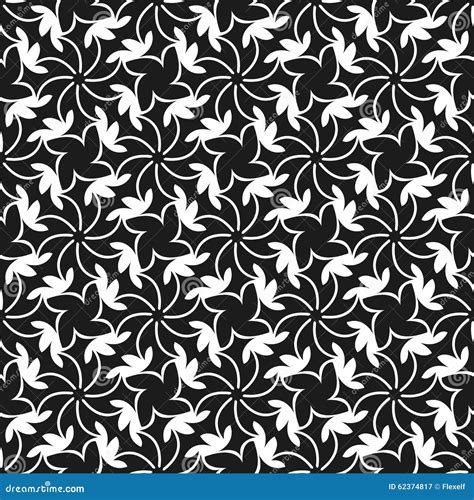 Geometric Pattern Seamless Flowers Stock Vector Illustration Of