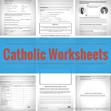 Catholic Free Printable Religious Worksheets