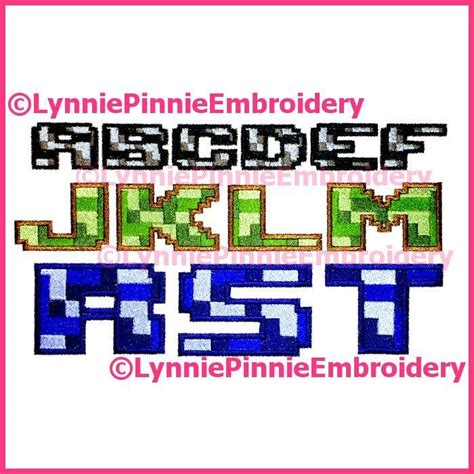 Check spelling or type a new query. Pixel Block Multicolor Embroidery Font -- 3 Sizes - Lynnie ...