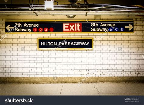 Nyc Penn Station Subway Directional Sign On Tile Wall In 2023 Subway