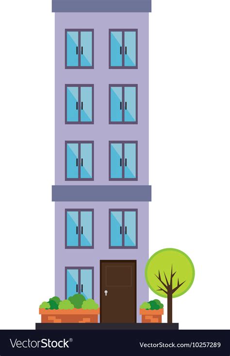 Apartment Building Tower City Royalty Free Vector Image