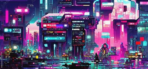 Cyberpunk City Street Sci Fi Wallpaper Futuristic City Scene In A