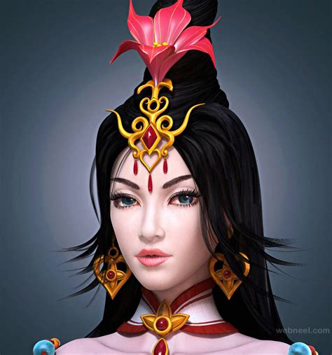 25 Most Beautiful 3d Game Character Design Examples F
