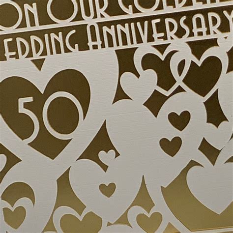 Handmade Our Golden Wedding Anniversary Card Husband Or Etsy Uk