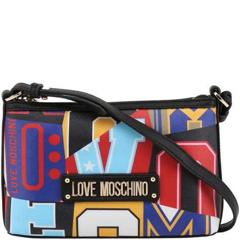 Love Moschino Multicolor Printed Faux Leather Crossbody Bag Moschino