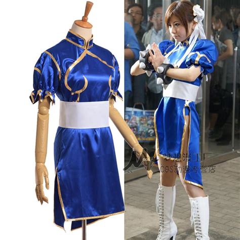 Classic Game Street Fighter Chun Li Cosplay Costume Comic Con Chunli