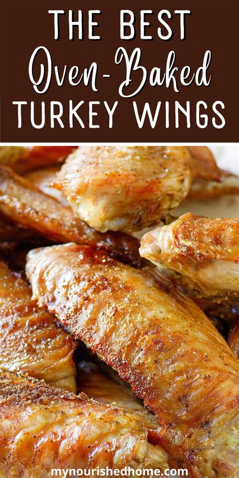 Baked Turkey Wings In The Oven My Nourished Home Recipe Baked Turkey Wings Baked Turkey