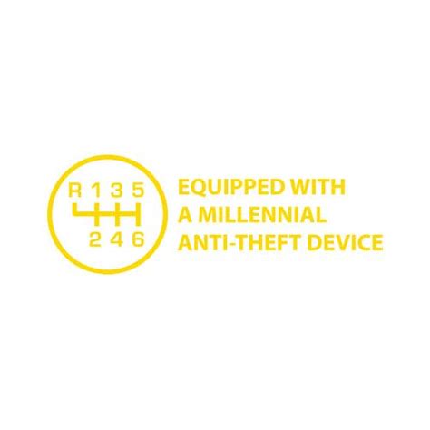 Rdw Equipped With A Millennial Anti Theft Device Sticker Decal Die