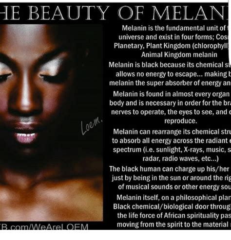 E Beauty Of Melan Melanin Is The Fundamental Unit Of Universe And Exist