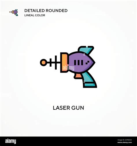 Laser Gun Vector Icon Modern Vector Illustration Concepts Easy To