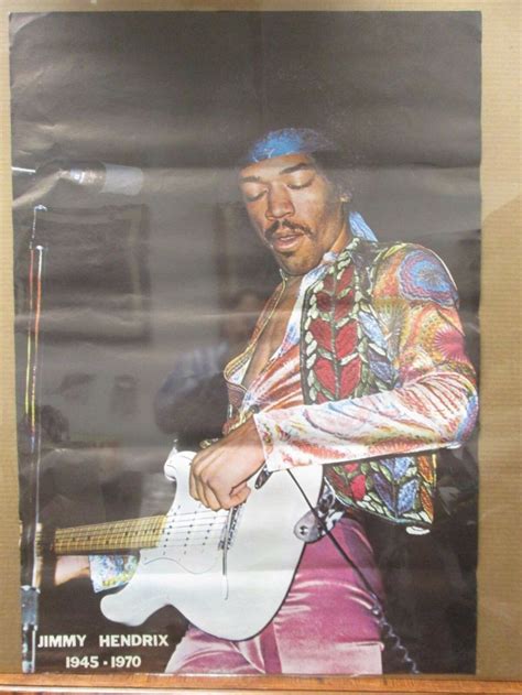 Vintage Poster Jimmy Hendrix Large 1945 1970 Rock And Roll Etsy