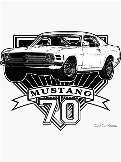 70 Mustang Fastback Sticker For Sale By Coolcarvideos Redbubble